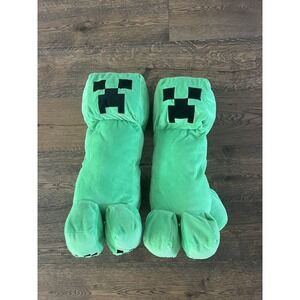 MINECRAFT Set Of 2 Green Creeper Stuffed Animal 20" Soft Plush